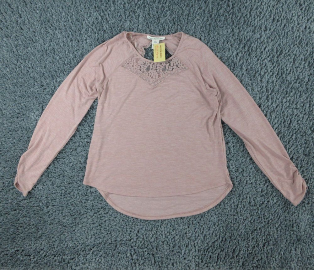 American Rag Cie Shirt Womens Extra Large Mauve Long Sleeve Pullover NWT